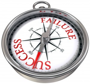 10906219 - success versus failure words on compass, business conceptual image