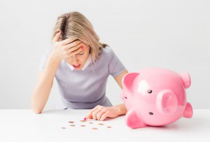37177045 - woman having financial problems