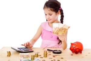 child kid counting money learn